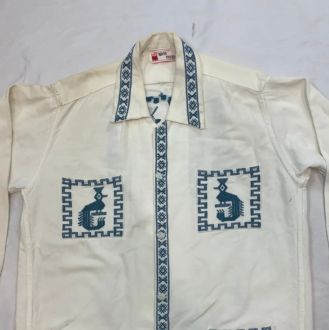 Vintage Mayan Modern long sleeve button up