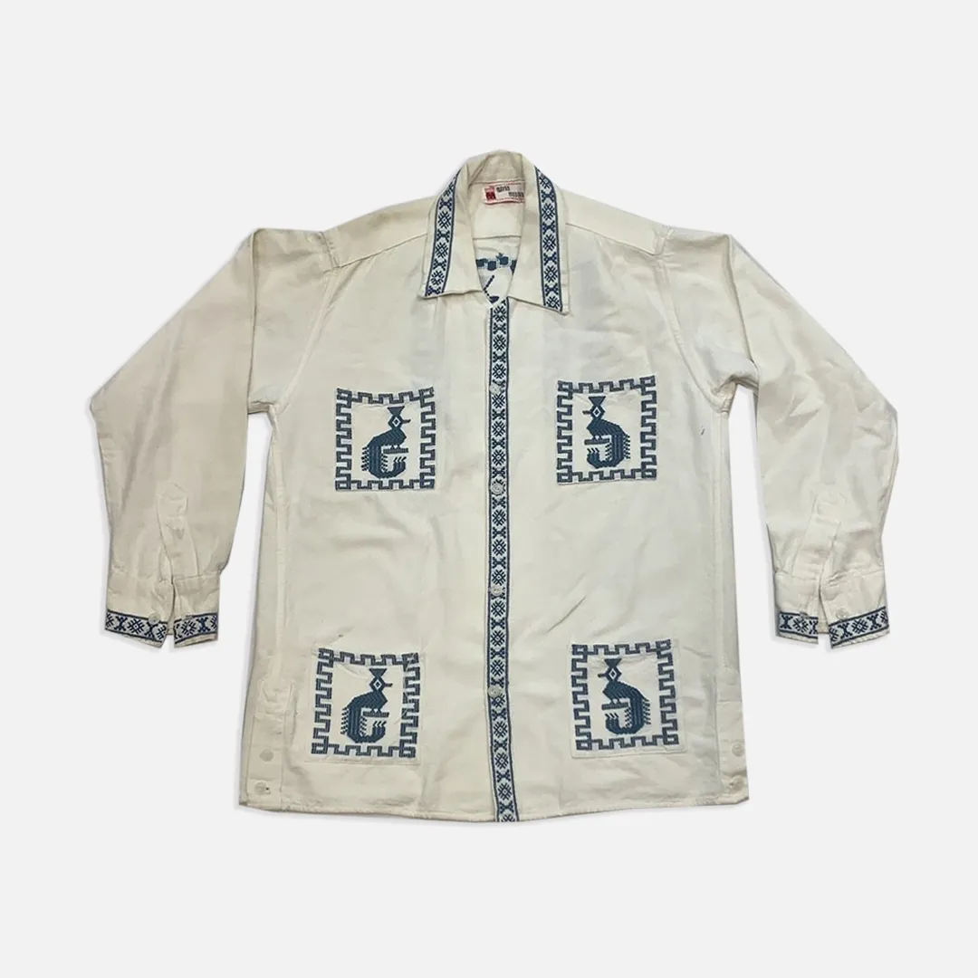 Vintage Mayan Modern long sleeve button up