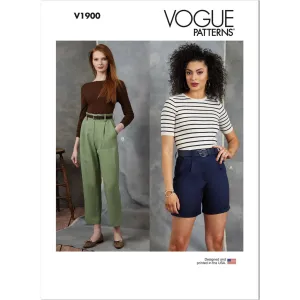 Vogue Pattern V1900 Misses' Shorts and Pants