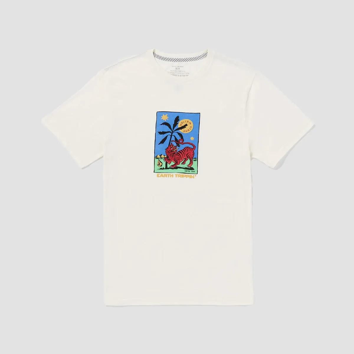 Volcom Tarot Tiger Farm FTY T-Shirt Off White