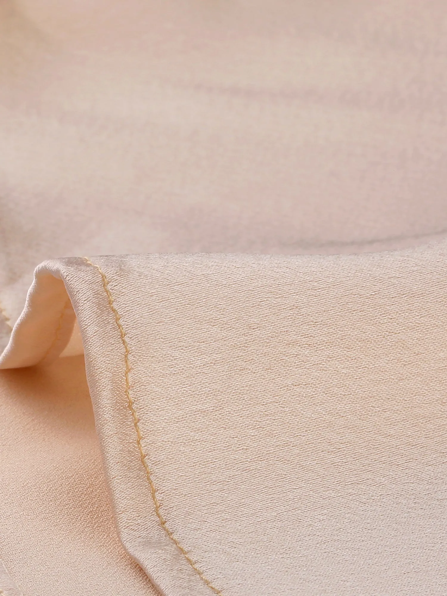 Work Top Satin Blouse Tie Neck Long sleeve Button Up Shirt