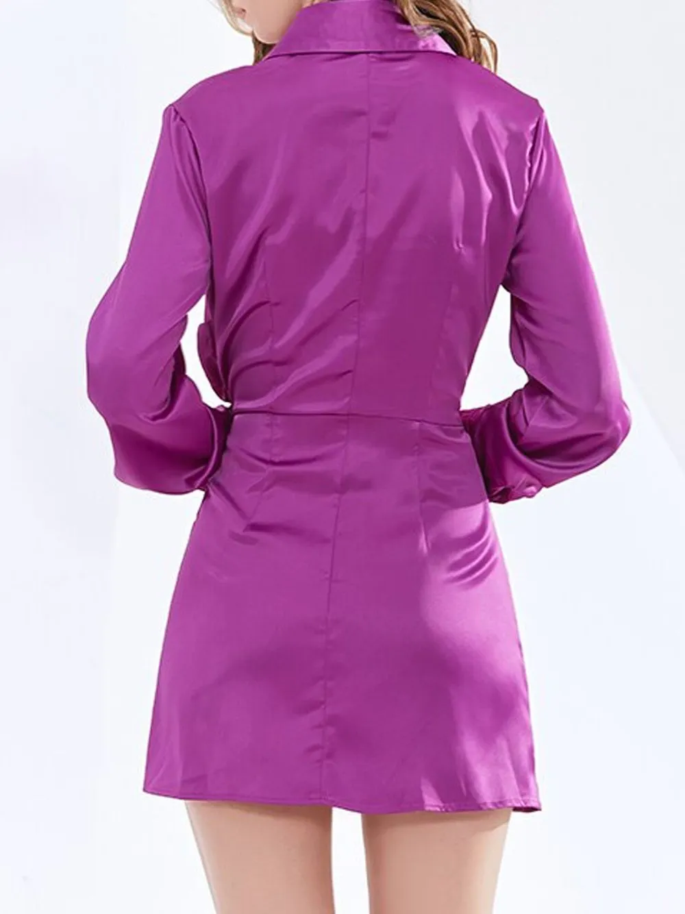 YVE Ruched Shirt Mini Dress